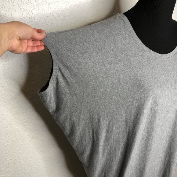 Athleta gray draped slouch jersey knit midi dress size Large - Picture 5 of 14